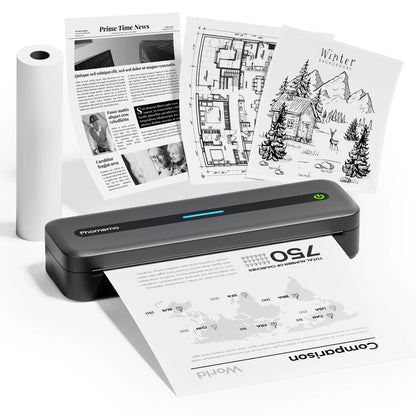 M832 Portable Printer A4 BT Printer for Travel 300Dpi Wireless Inkless Thermal Printer Use in Ios Android Phone Laptop