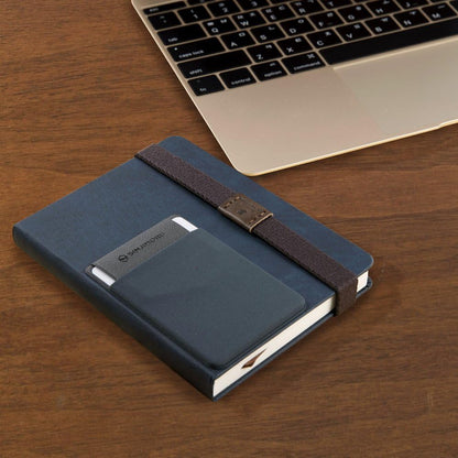 Secure Card Holder for Back of Phone, Stretchy Fabric Cell Phone Wallet Stick on Credit Card Case for Iphone & Android. Sinji Pouch Flap Black