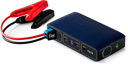 Bolt 58830 ACDC Portable Car Battery Jump Starter | 58.8Wh USB Power Bank with AC Outlet, Emergency Floodlight & Charger, Jumps Cars Suvs & Trucks, Powers Phones & Laptops, TSA Approved — Blue